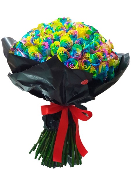 Multitud Rosas Arcoiris