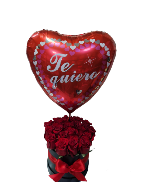 Caja Rosas Rojas Natural